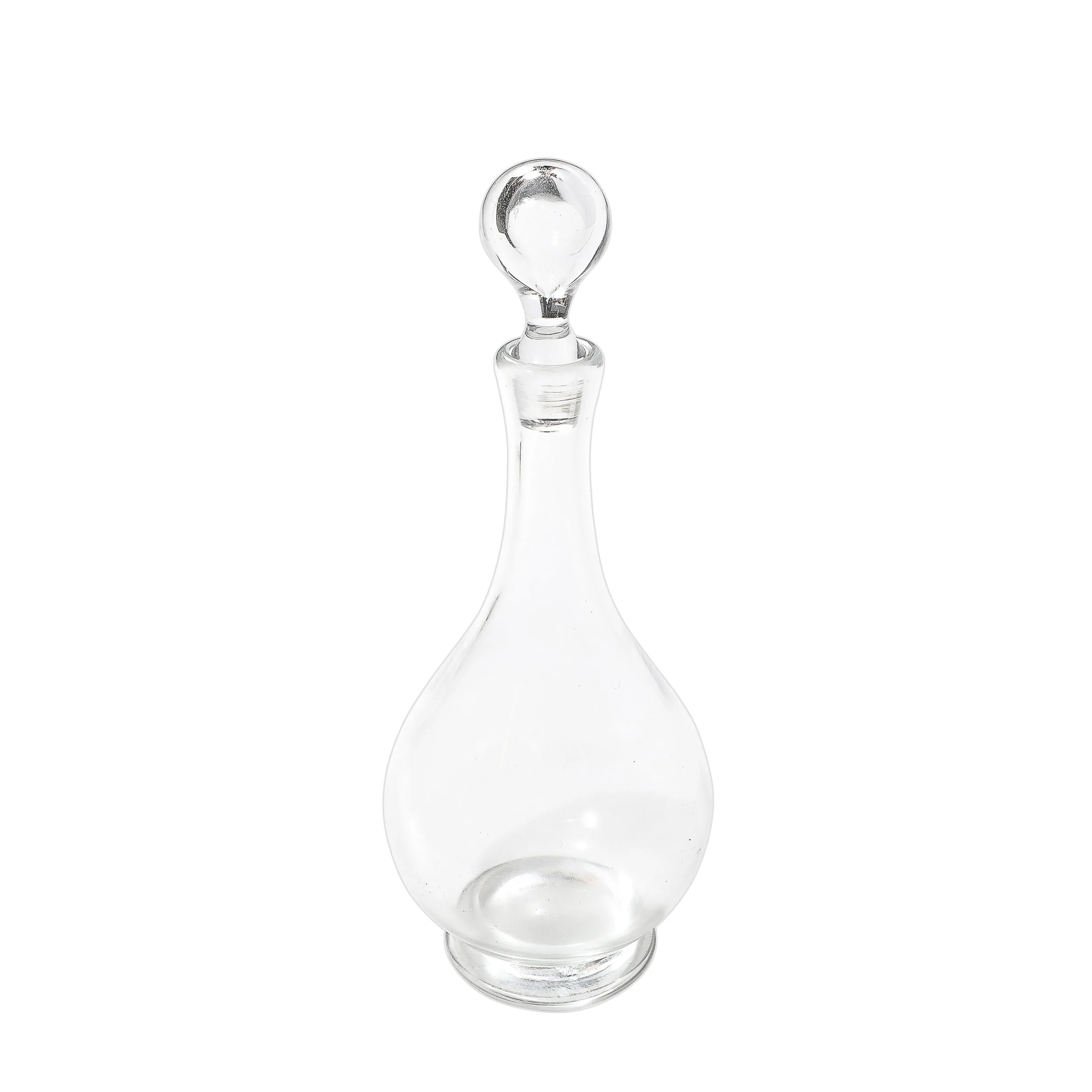 Mid-Century Modernist Drop Form Crystal Decanter signed Baccarat